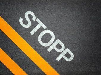 German stopp stop Text Writing Road Asphalt