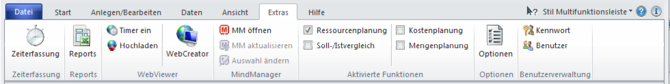 multifunction toolbar: group ‘extras’