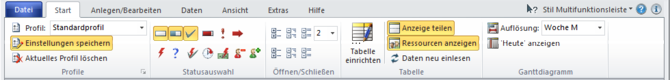multifunction toolbar: group ‘start’