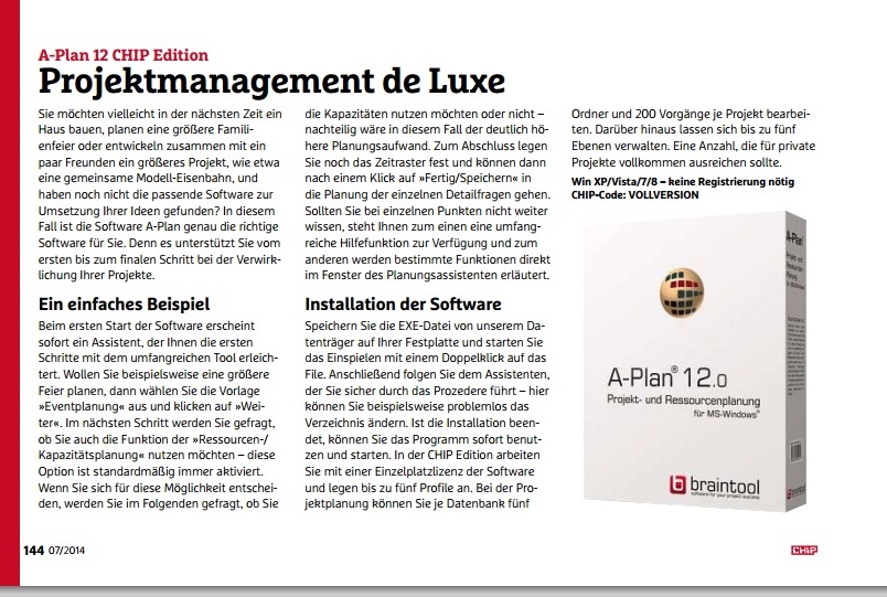 CHIP Artikel A-Plan 12 CHIP Edition