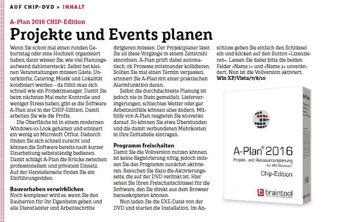 A-Plan in Chip Ausgabe 08/16